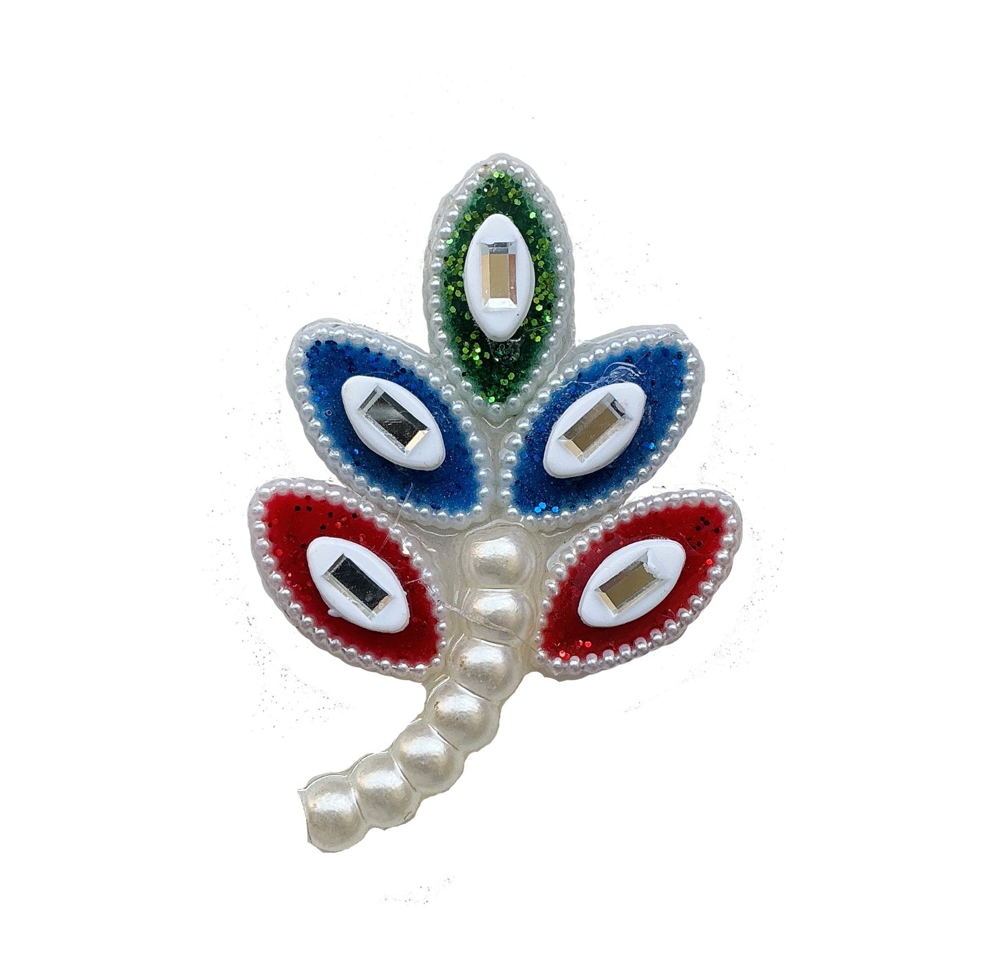 Multicolor Leaf Kundan Buti Patch✨– Designer Pearl Embellishment for Lehenga & Blouse