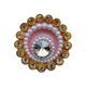 Pink Pearl Stone Kundan Buti Patch✨ – Designer Round Embellishment for Lehenga & Blouse