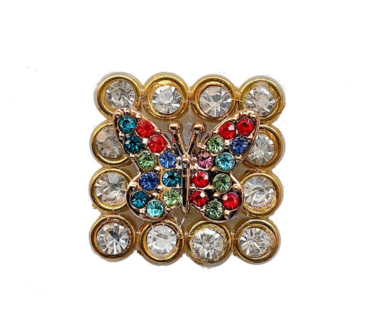 Butterfly Multicolor Stone Kundan Buti Patch✨ – Designer Embellishment for Lehenga & Blouse