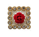 Square Pearl Rose Kundan Buti Patch✨  – Designer Embellishment for Lehenga & Blouse