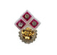 Pink Diamond Floral Kundan Buti Patch ✨  – Designer Gold Rose Embellishment for Lehenga & Blouse