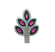 Pink Green Leaf Kundan Buti Patch✨ – Designer Stone Embellishment for Lehenga & Blouse