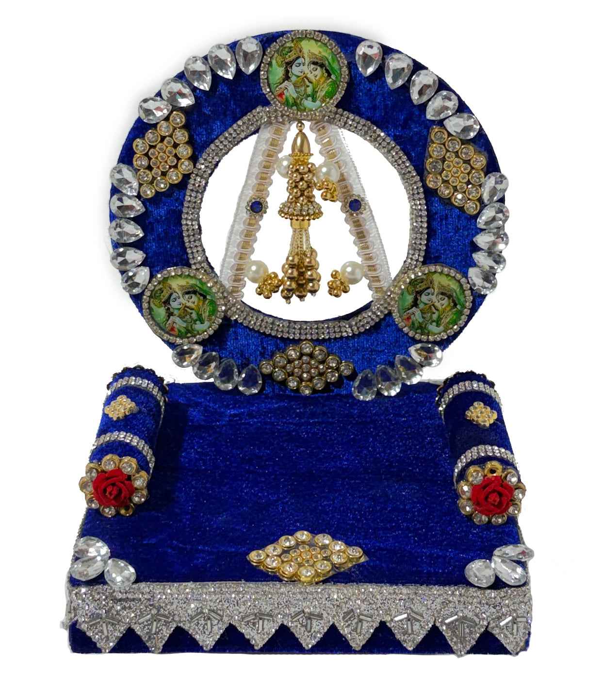 Red Velvet Laddu Gopal Singhasan