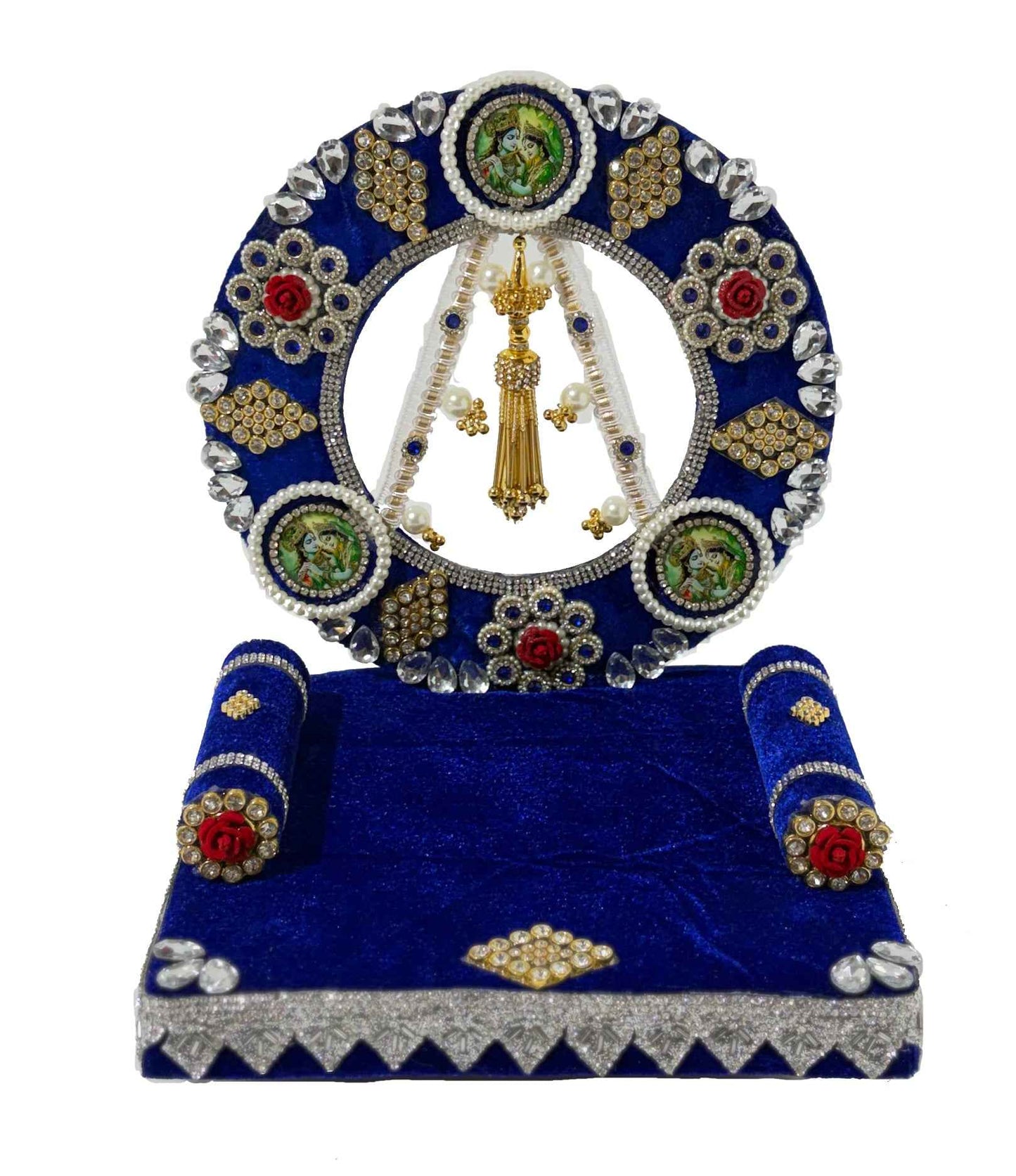 Red Velvet Laddu Gopal Singhasan