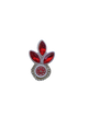 Elegant Red Kundan Floral Buti Patch ✨