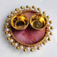 Blush Rose Pearl-Rim Mini Resin Pooja Thali (3 Inch) ✨