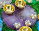 Purple Marble Ganesha Resin Pooja Thali (4 Inch) ✨