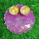 Orchid Purple Om Resin Pooja Thali (4 Inch) ✨