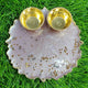 Ivory Shimmer Gold-Fleck Resin Pooja Thali (4 Inch) ✨