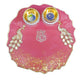 Pink Peacock & Ganesha Resin Pooja Thali (6 Inch) ✨