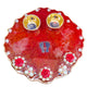 Red Charan & Rose Resin Pooja Thali (6 Inch) ✨