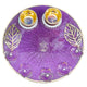 Purple Kalash Floral Resin Pooja Thali (6 Inch) ✨