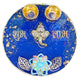 Royal Blue Ganesha Shubh Labh Resin Pooja Thali (6 Inch) ✨