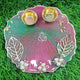 Forest Green & Maroon Ganesha Resin Pooja Thali (6 Inch) ✨