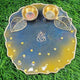 Denim Blue & Mustard Ganesha Resin Pooja Thali (6 Inch) ✨