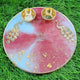 Crimson Twin Peacock Ganesha Resin Pooja Thali (6 Inch) ✨