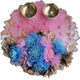 Pink & Blue Rose Bouquet Resin Pooja Thali (8 Inch) ✨