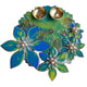 Teal Blue 3D Lily Resin Pooja Thali (8 Inch) ✨