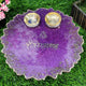 Royal Purple Shree Ganeshay Namah Resin Pooja Thali (8 Inch) ✨
