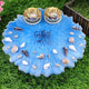 Ocean Seashell Om Namah Shivay Resin Pooja Thali (8 Inch) ✨