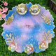Periwinkle Peacock Mantra Resin Pooja Thali (8 Inch) ✨