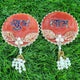Terracotta Gold-Leaf Shubh Labh Door Hanging (Pair) ✨