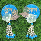Powder Blue Blossom Shubh Labh Door Hanging (Pair) ✨
