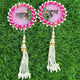 Pink Gota Shubh Labh Resin Door Hanging (Pair) ✨