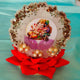 Baby Ganesha Resin Photo Frame Idol Stand – Red Lotus Base ✨