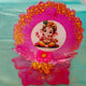 Pink Baby Ganesha Resin Photo Frame Idol Stand ✨