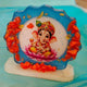 Blue Ganesha on Lotus Resin Idol Stand – Marble Base ✨