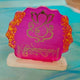 Pink Ganesha Mantra Resin Photo Frame Idol Stand ✨