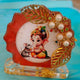 Baby Ganesha & Mushak Resin Photo Frame Idol Stand – Pearl ✨