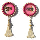 Shubh Labh Pearl Tassel Door Toran – Resin & Gota (Pair) ✨